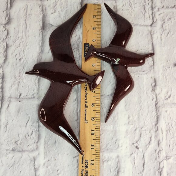 Barbados Mahogany 2 Wood Seagull Hand Carved Figurine Medford Mahogany Creations - Picture 8 of 10